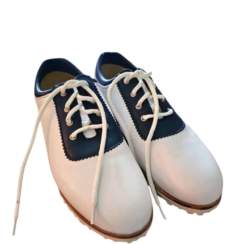 Cielo White and Navy Athletic Sneakers